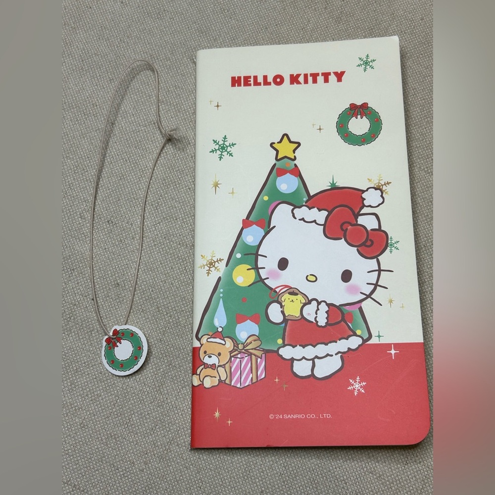 Hello Kitty Christmas Holiday Notebook Note Pad Journal Diary Gift Sanrio NWOT